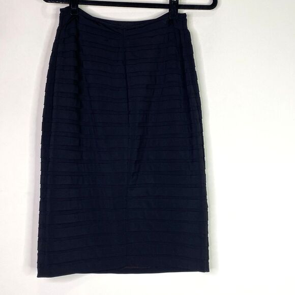 Tadashi Collection Tiered Layered Shutter Pleat Pencil Skirt Women's Size Small - Picture 6 of 7